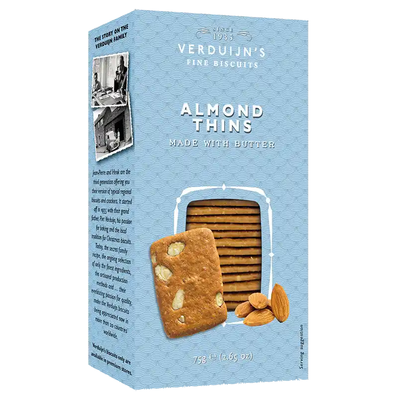 Verduijns feines Mandel-Buttergebäck in der 75g Packung von Natural Sweets